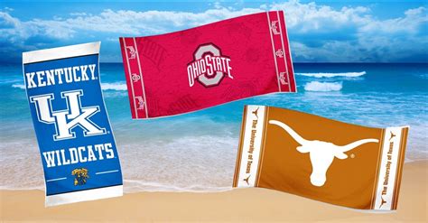 college logo beach towels